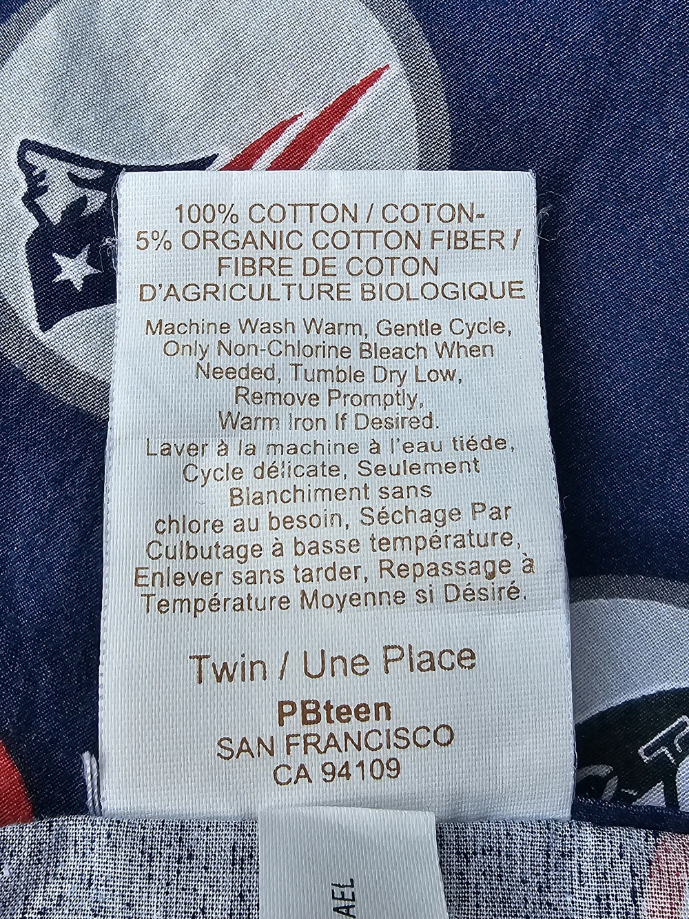 Pottery Barn Teen NFL Twin Sheet Set